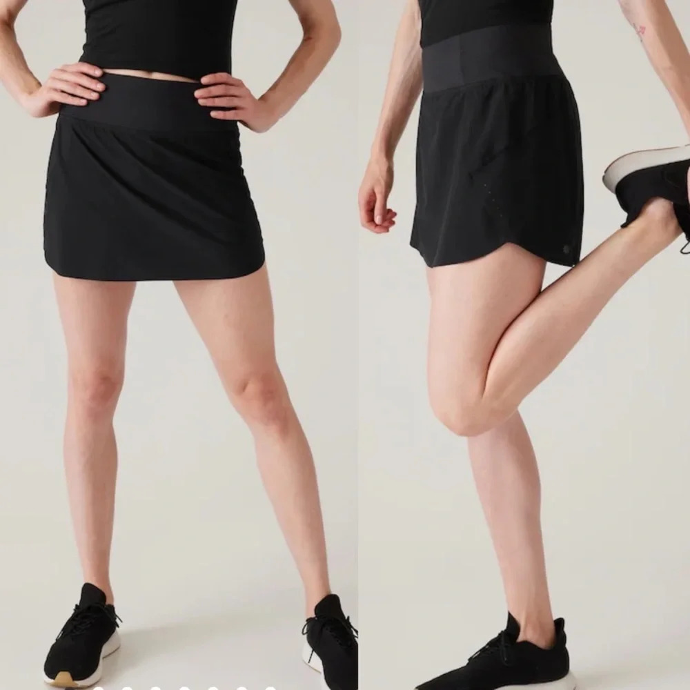 Athleta Run With It Skort Black Sz 2X